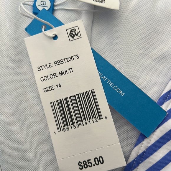 New Bleu Rod Beattie Striped Swim Top - Picture 4 of 4